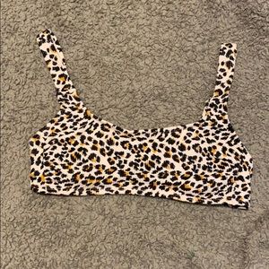 Cheetah bathing suit top
